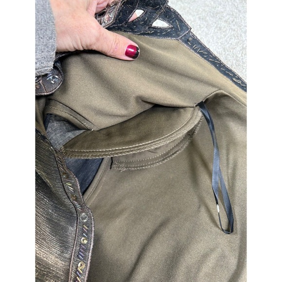 Ignite Evenings By Carol Lin Size 16 Gray Ruffles Layers Vintage Jacket - Picture 16 of 16